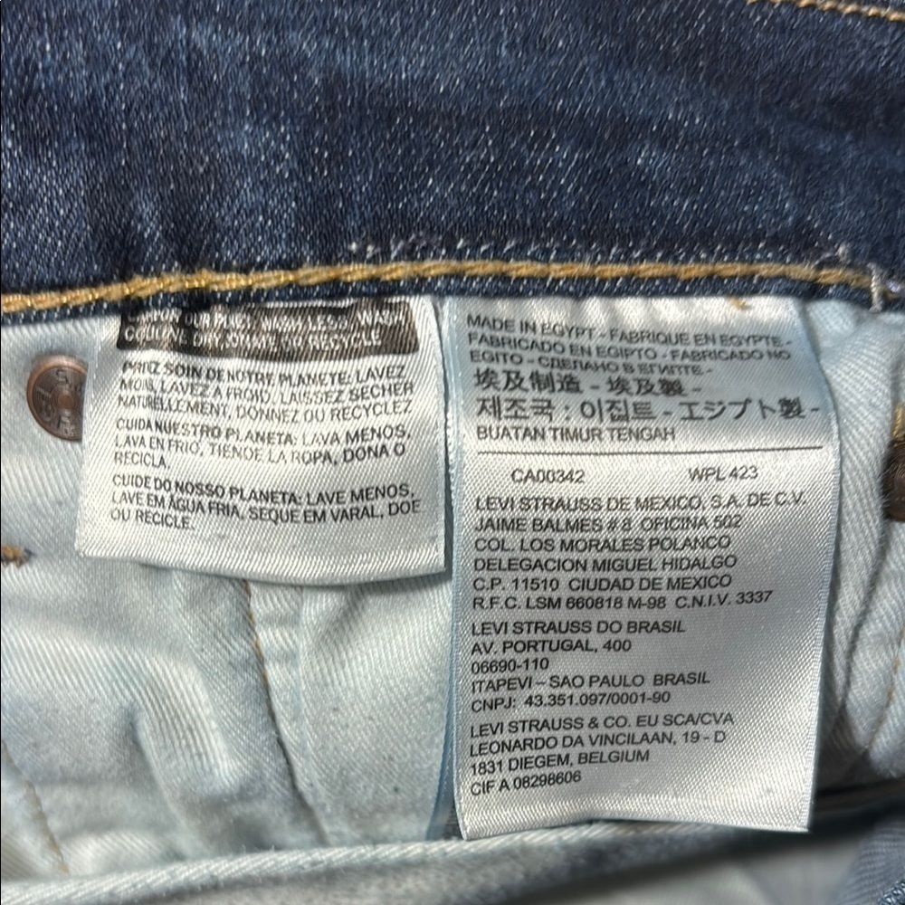 Levi's 510 Blue Straight Jeans Classic Style - Picture 10 of 11